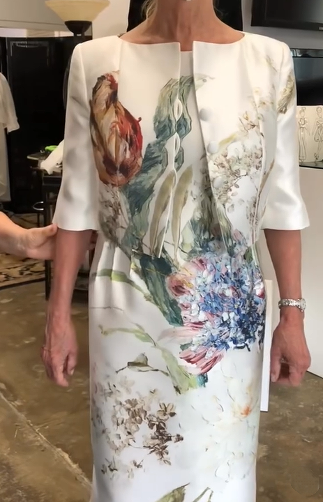 Elegant Floral 2pc Dress Set