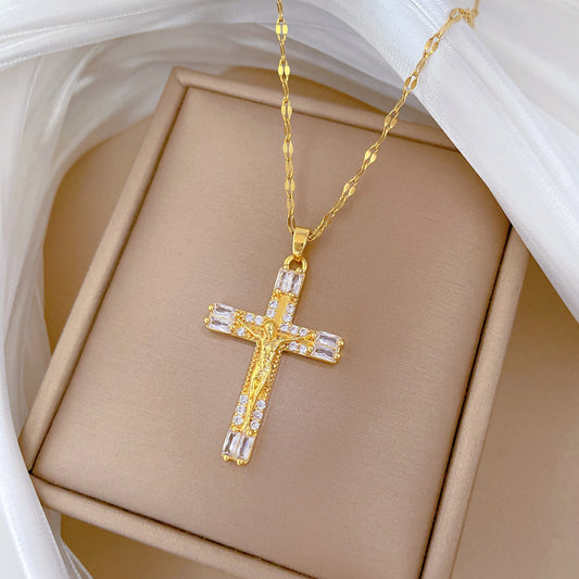 Full Diamond Lucky Bead Clavicle Necklace