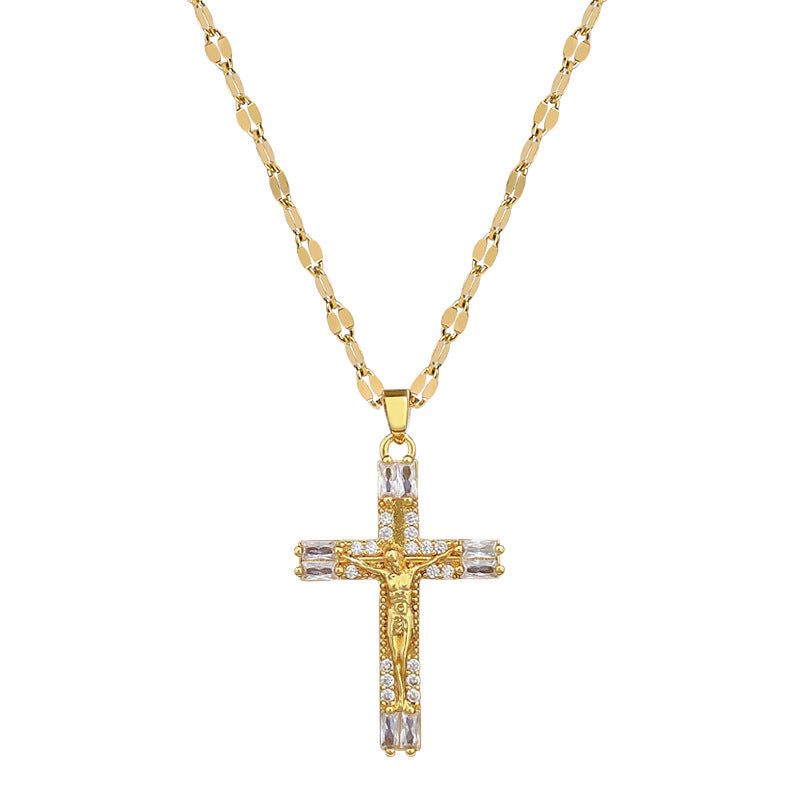 Full Diamond Lucky Bead Clavicle Necklace