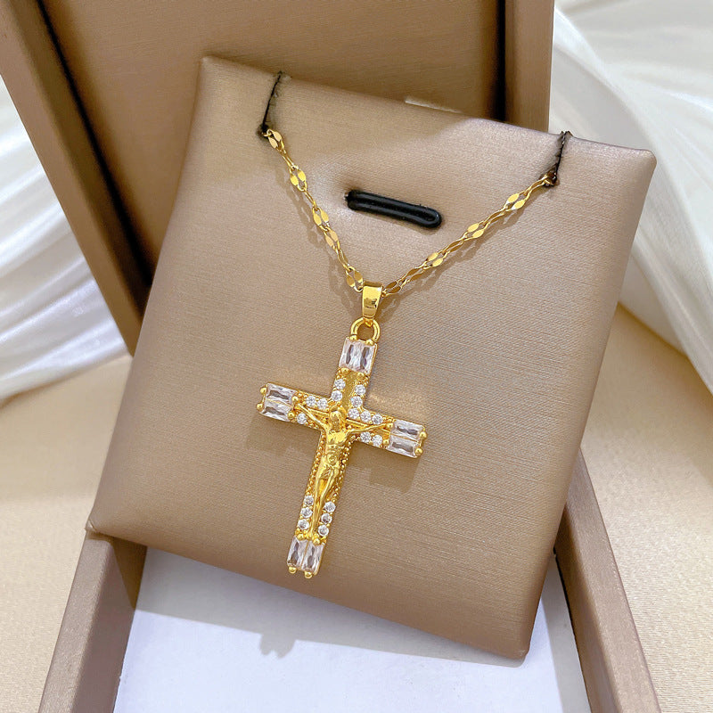Full Diamond Lucky Bead Clavicle Necklace