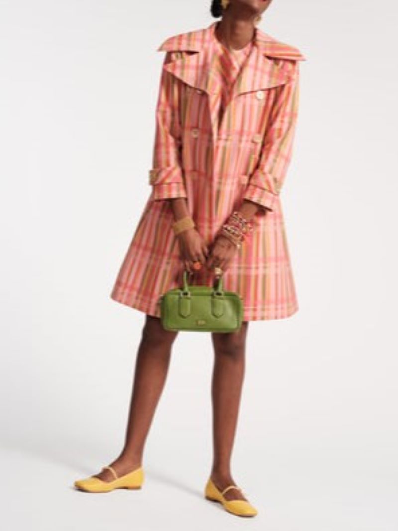 Chic Candy Ribbon Plaid Coat