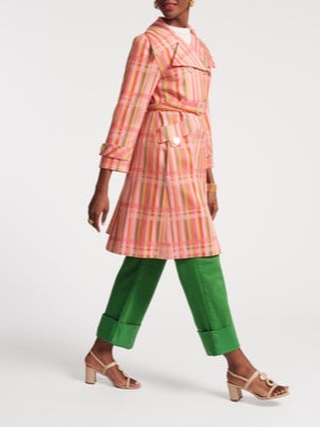 Chic Candy Ribbon Plaid Coat