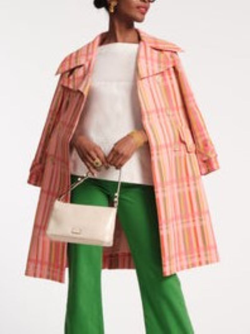 Chic Candy Ribbon Plaid Coat