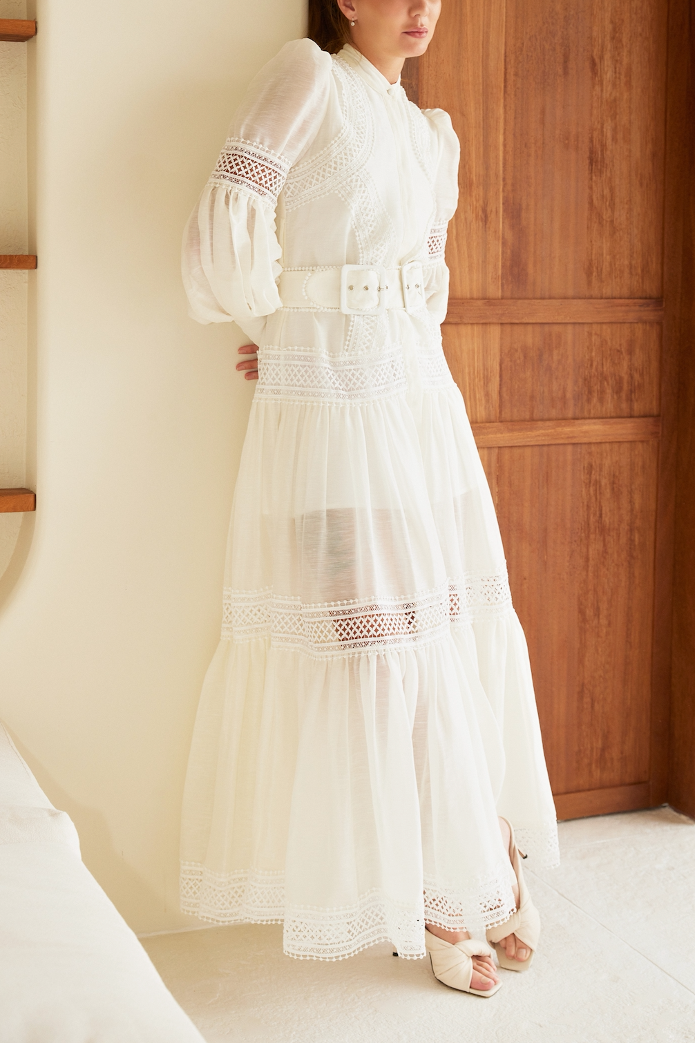 Dreamy days Snow White Silk Maxi Dress
