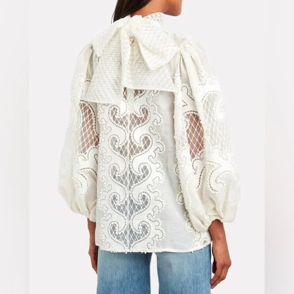 Brightside Embroidered Linen Blouse