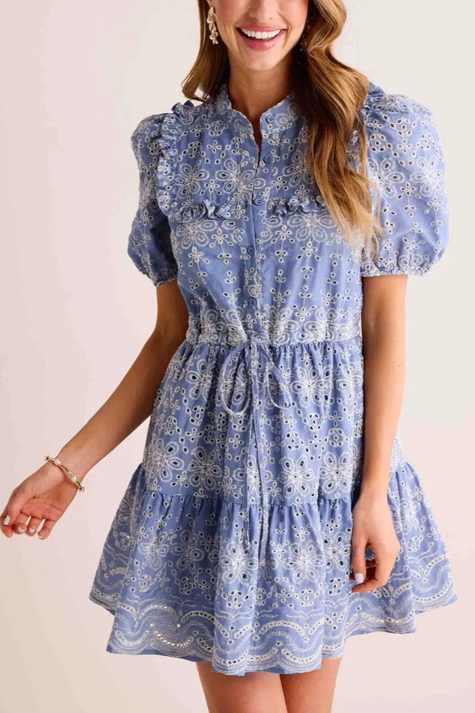 Marcella Allover Eyelet Embroidery Dress