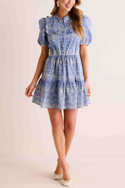 Marcella Allover Eyelet Embroidery Dress