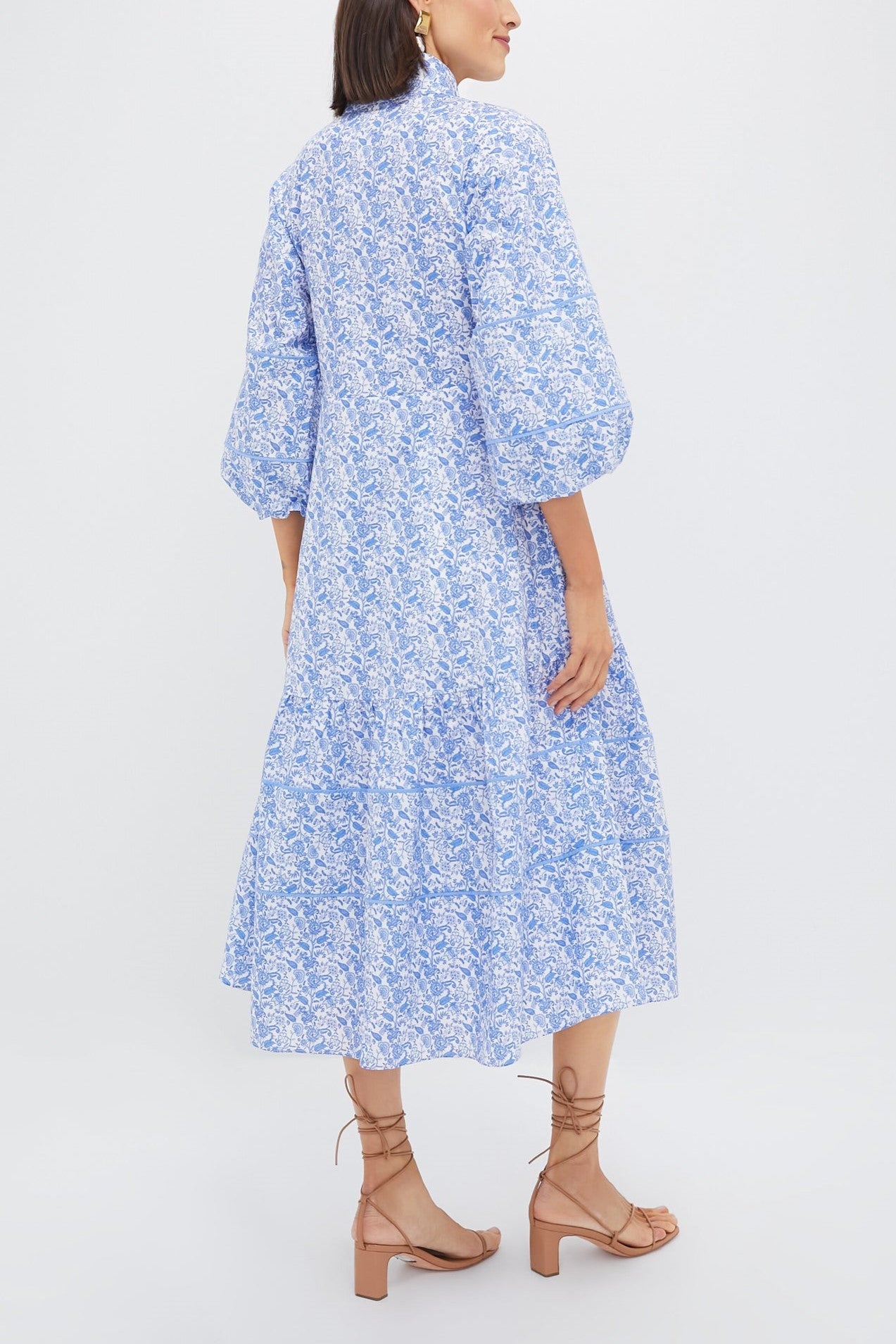 Baby Blue Ditsy Floral Dress