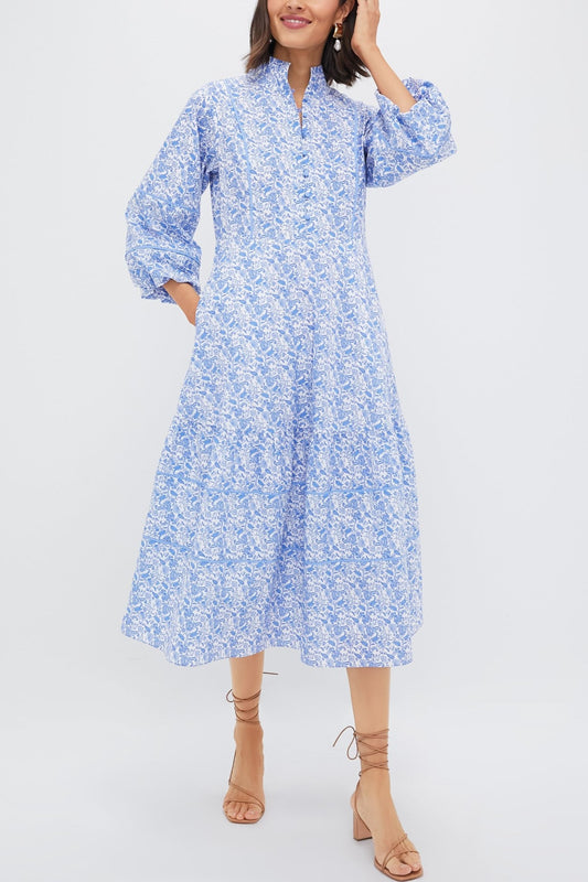 Baby Blue Ditsy Floral Dress