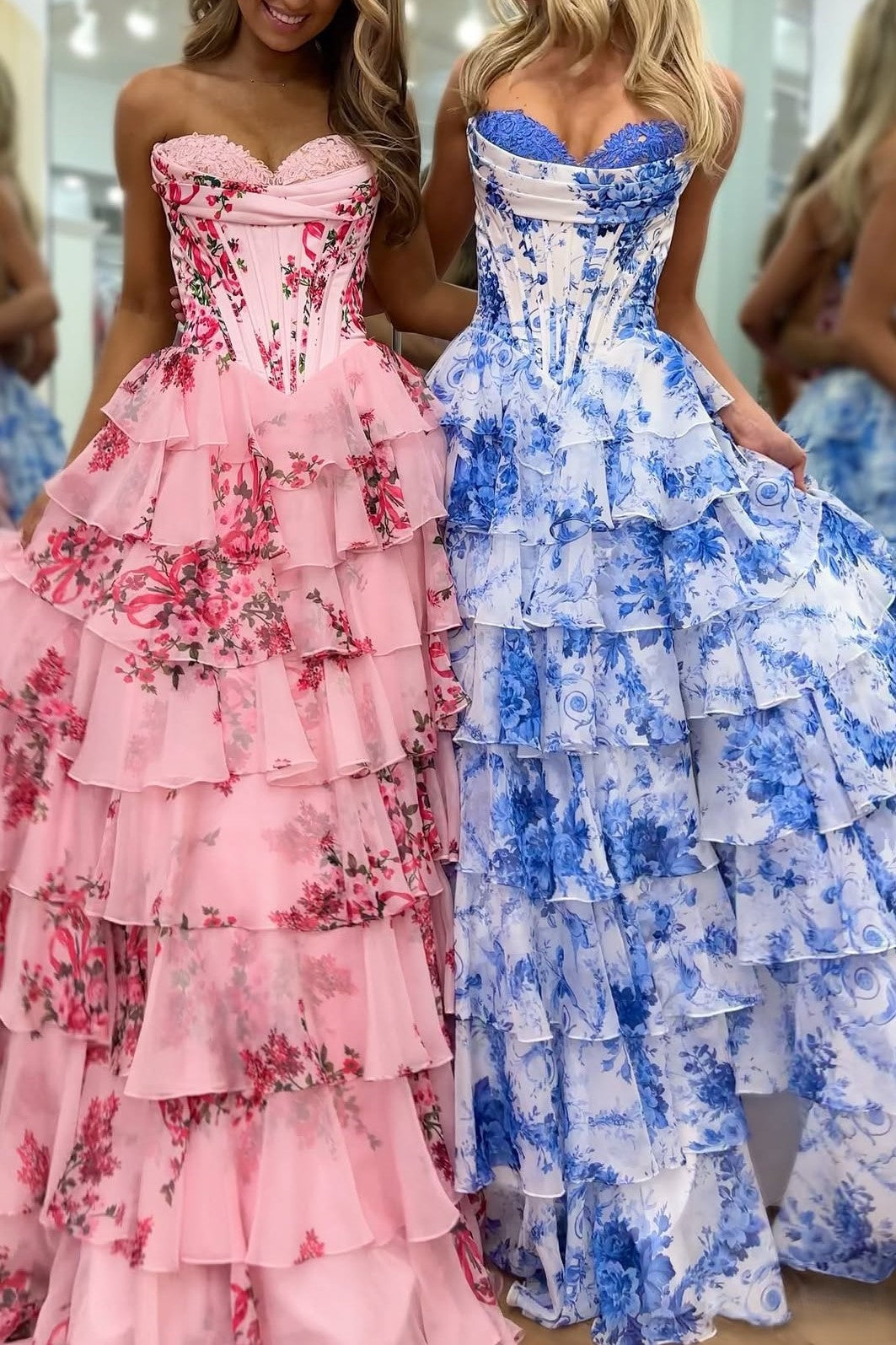 Pink Floral Corset Dress