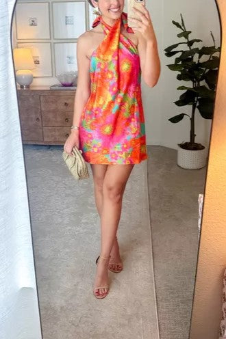 Jasmine Tie Mini Dress