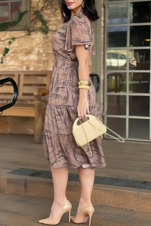 Lovely Crepe Georgette Midi Dress