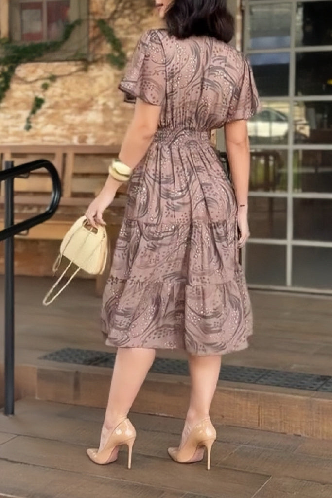 Lovely Crepe Georgette Midi Dress