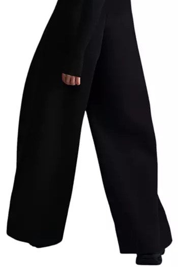 Women's Quarter-Zip Top And Pleated Pants Set
