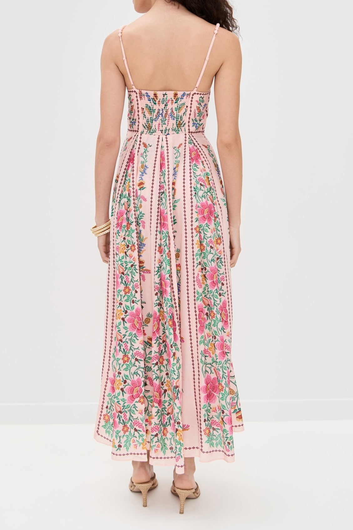 Pink delicate forest maxi dress