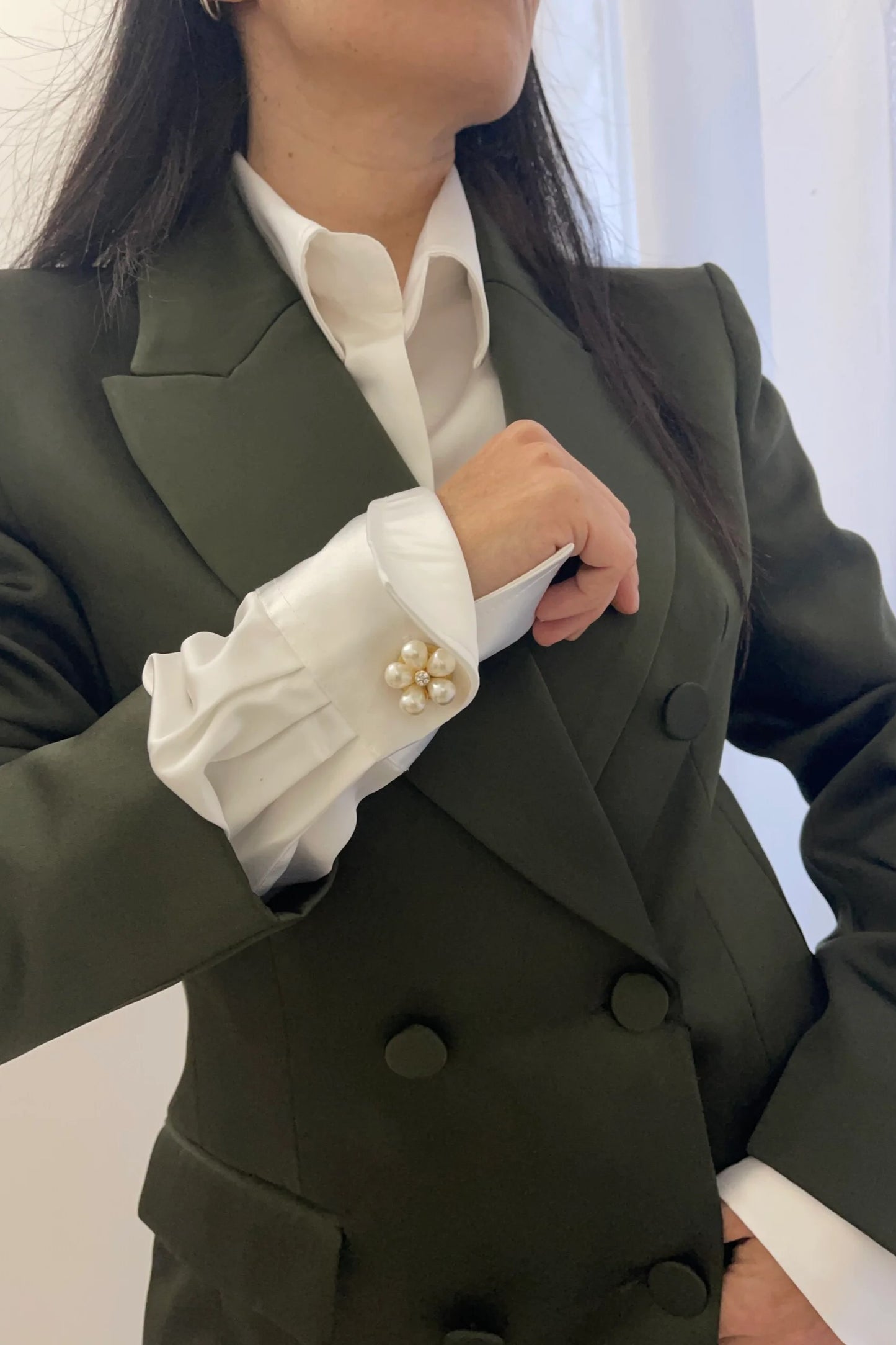Exquisite Handcraft Flower Cufflinks ButtonCover