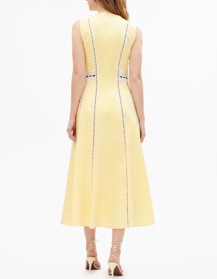 Classy Sleeveless Plain Midi Dress