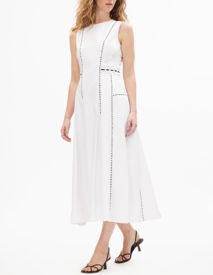 Classy Sleeveless Plain Midi Dress