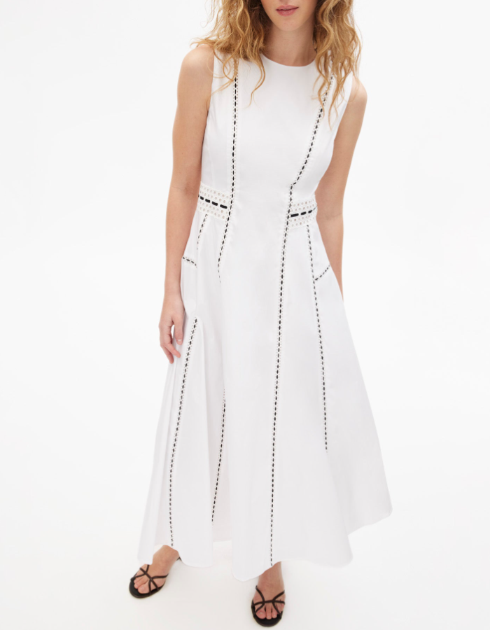 Classy Sleeveless Plain Midi Dress