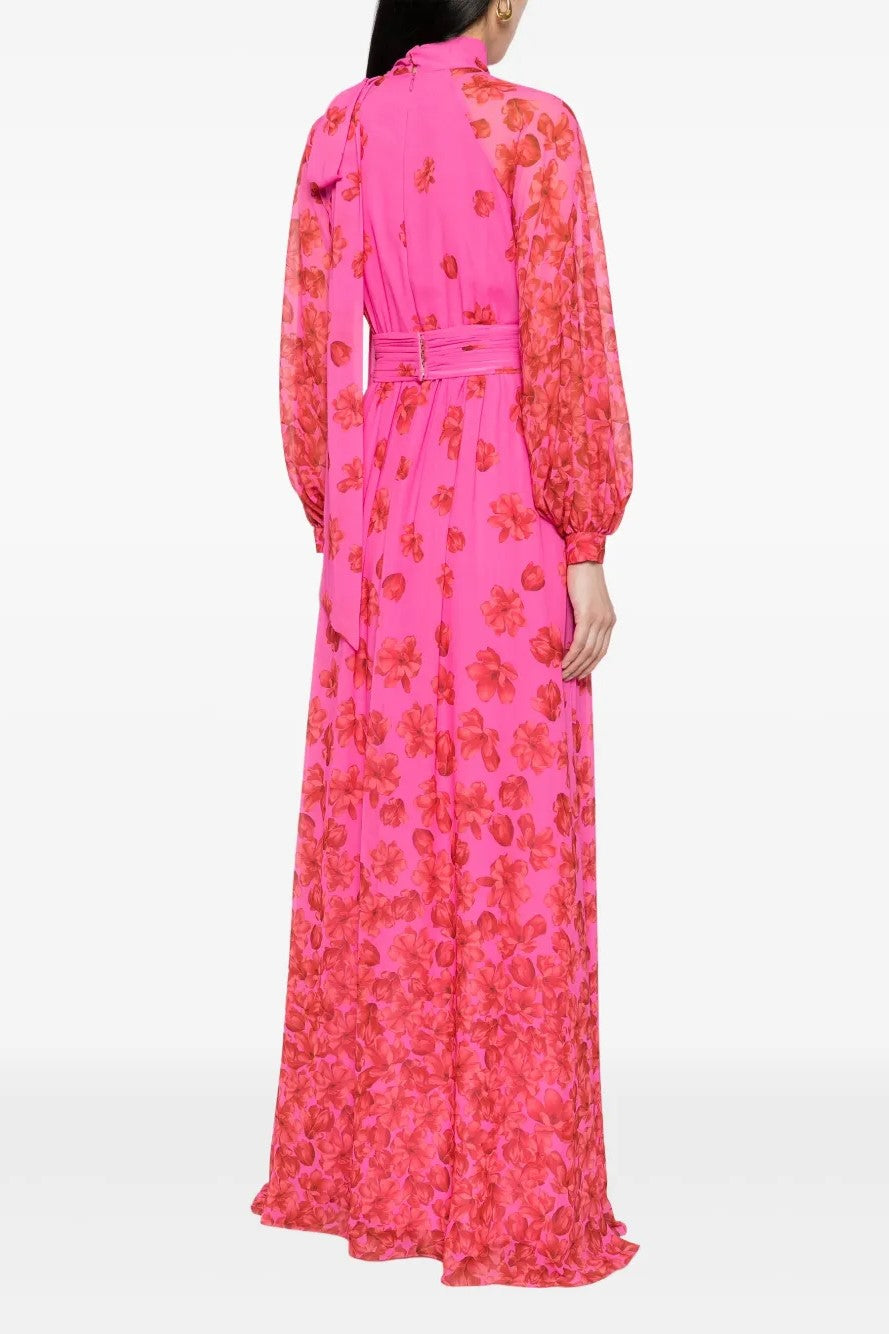 Fashion Flower Pink Gauze Dress