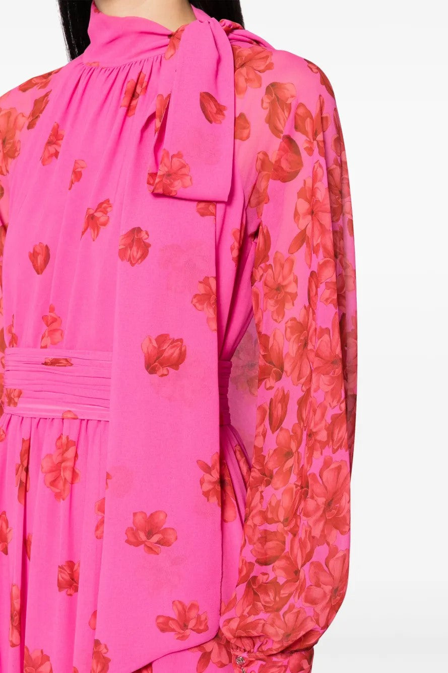 Fashion Flower Pink Gauze Dress