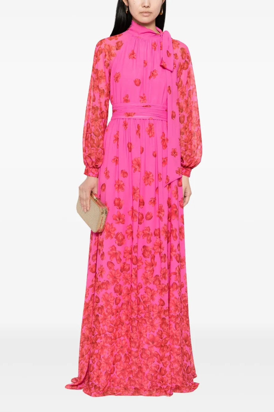 Fashion Flower Pink Gauze Dress