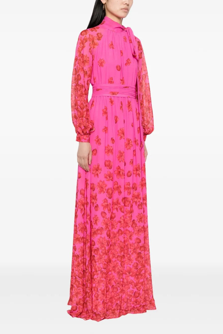 Fashion Flower Pink Gauze Dress