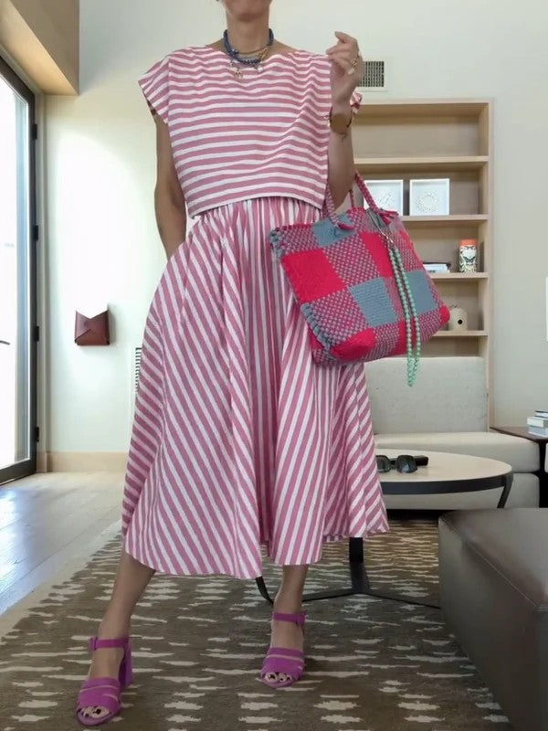 The Crop Top and Circle Skirt in Cotton Poplin