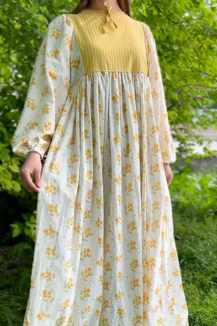 Comfortable Patchwork Print Dress