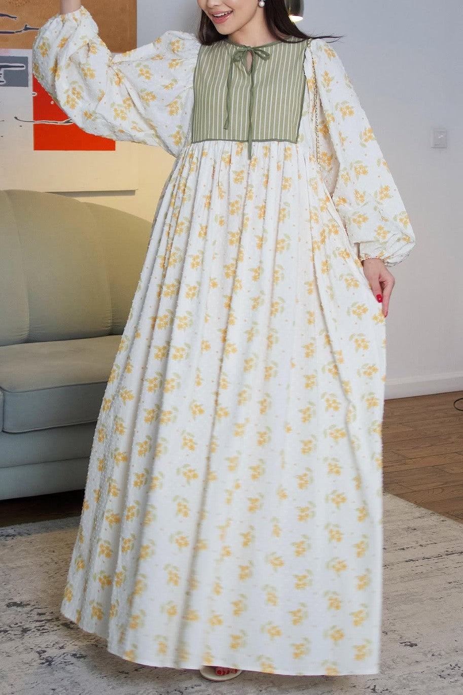 Comfortable Patchwork Print Dress