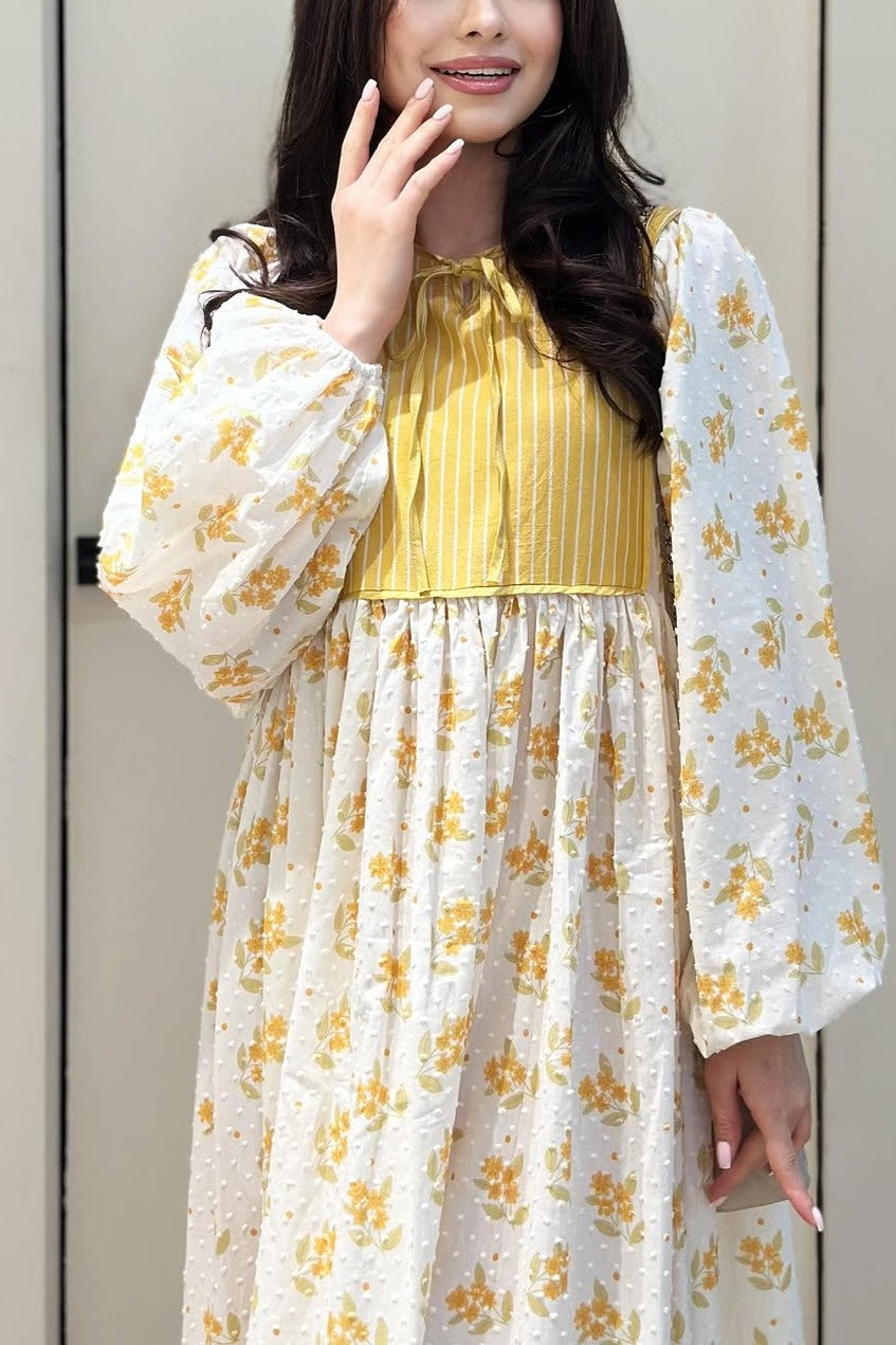 Comfortable Patchwork Print Dress