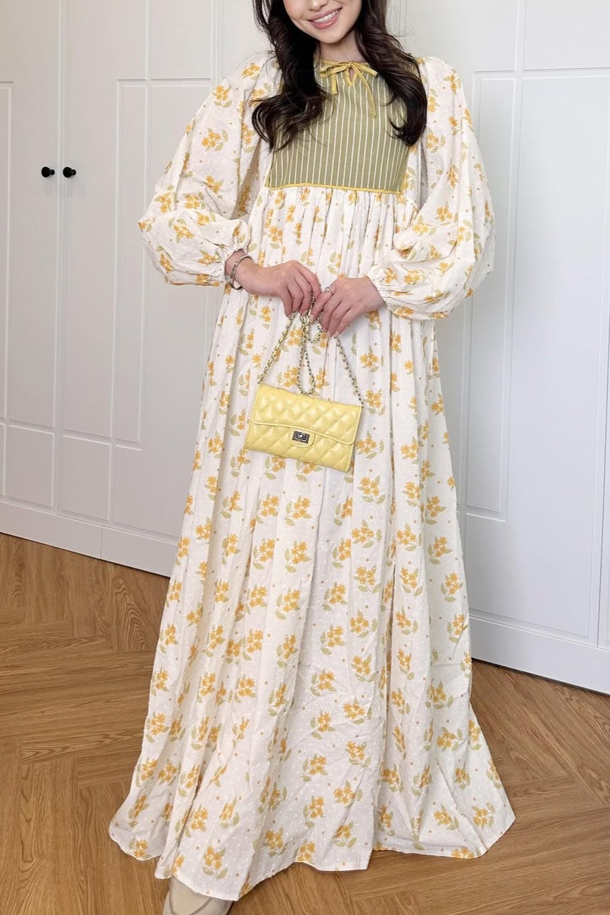Comfortable Patchwork Print Dress