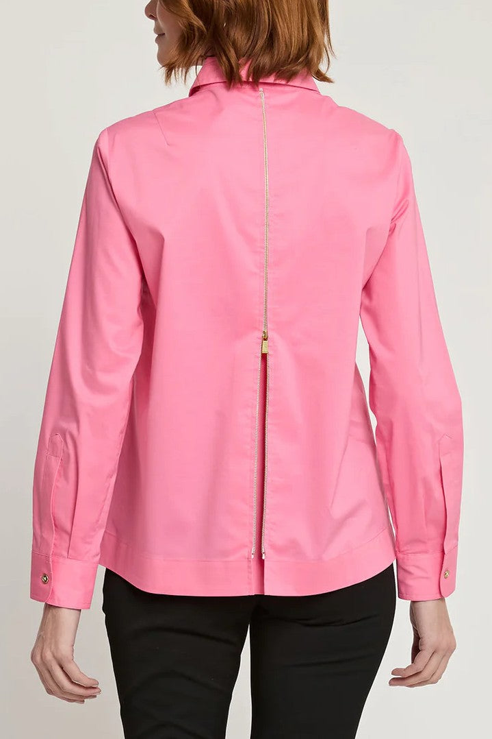 Xena Long Sleeve Zip Back Blouse