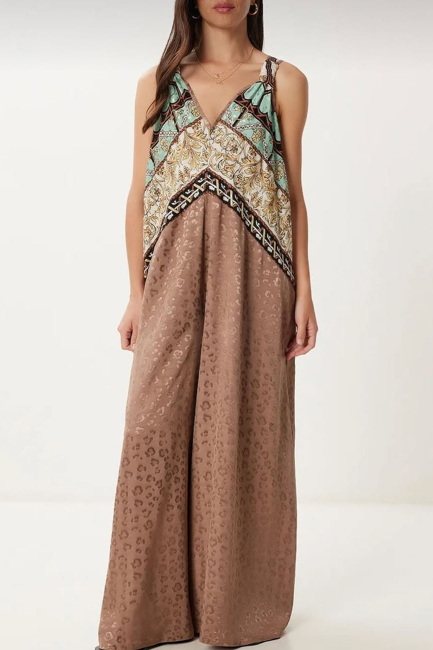 My Ladies Silk Slip Maxi Pants Set