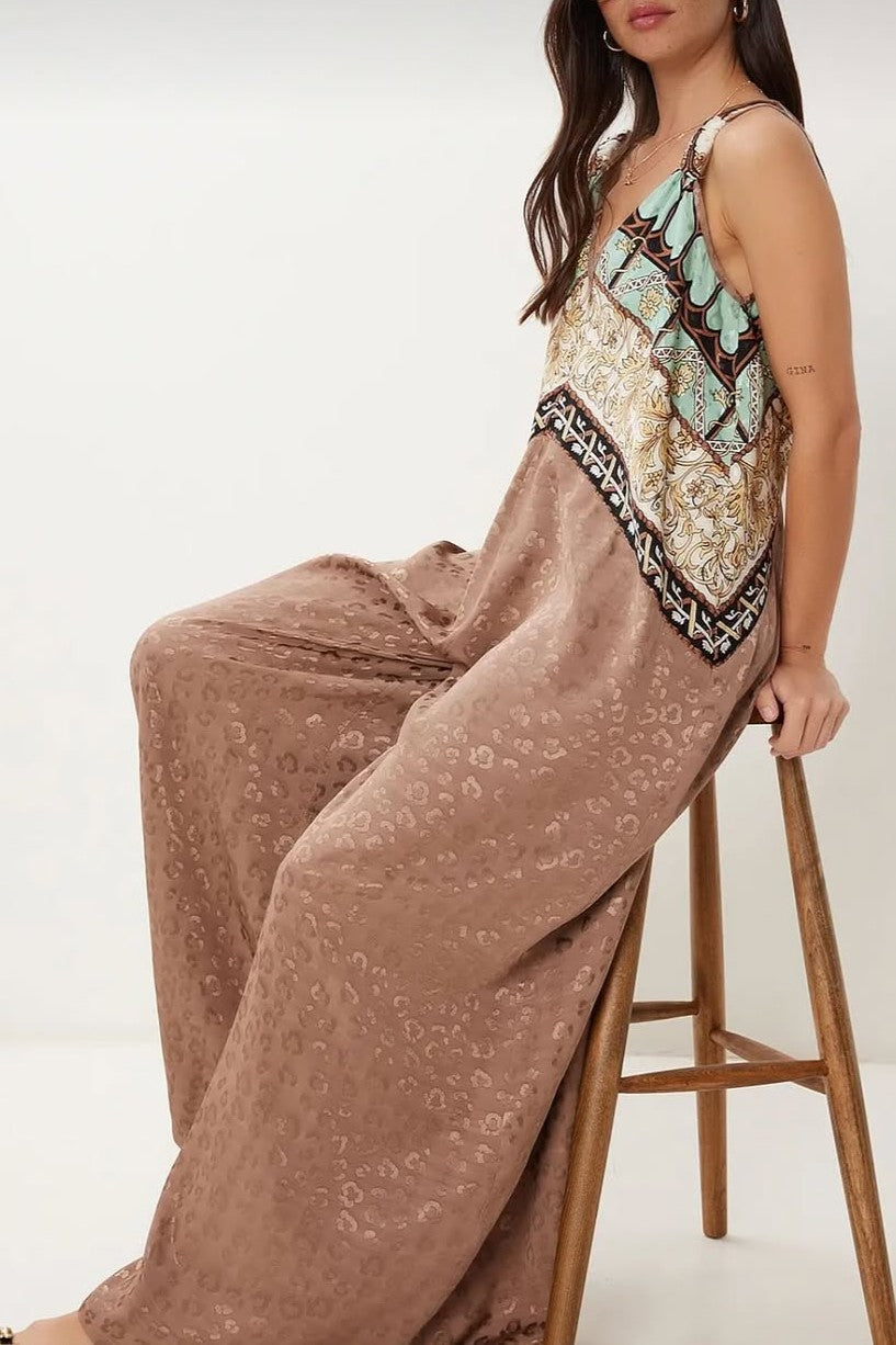 My Ladies Silk Slip Maxi Pants Set