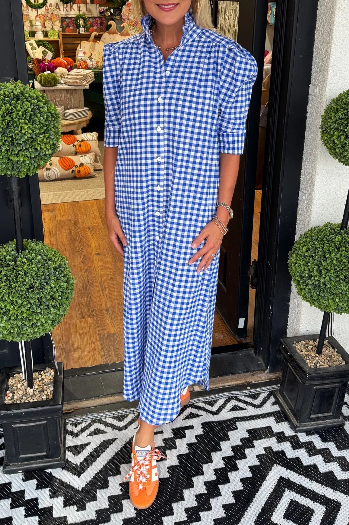 Classic Gingham Collared Dress