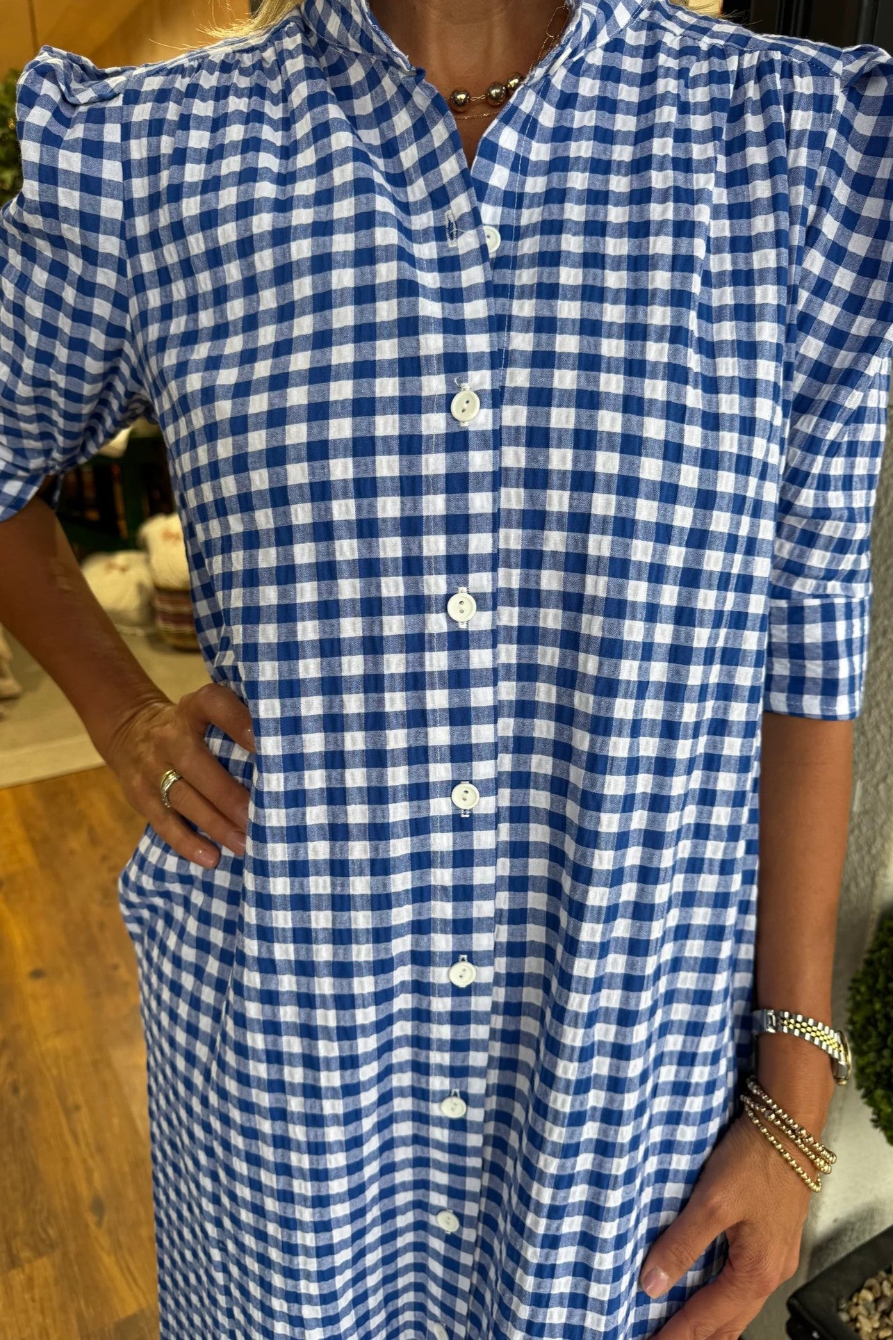 Classic Gingham Collared Dress