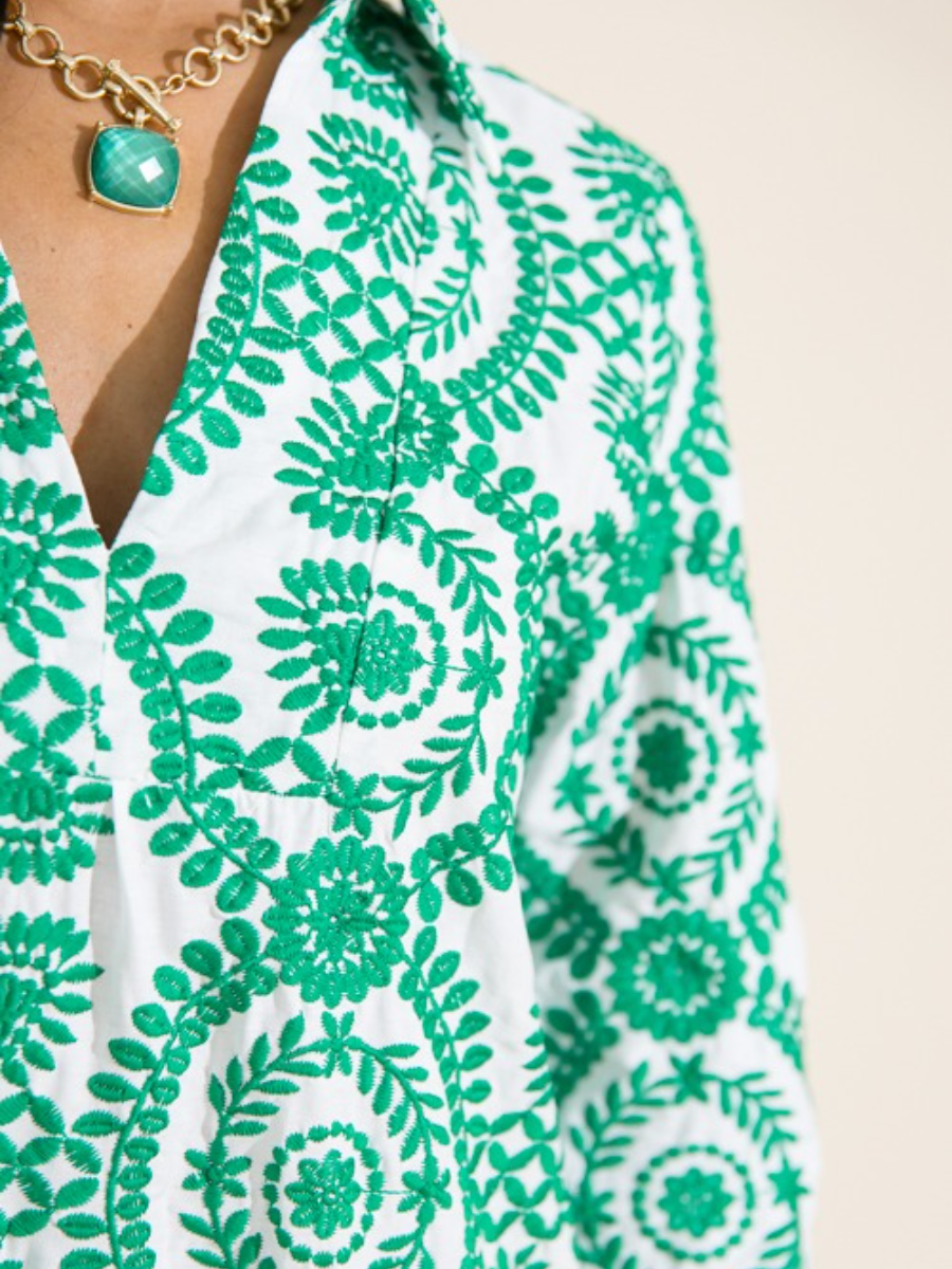 The Perfect Embroidery Midi Dress