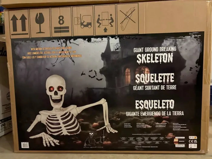 🎃Halloween Pre-sale 50% OFF🔥–Towering Skeleton with LED Eyes & Haunting Sounds👻