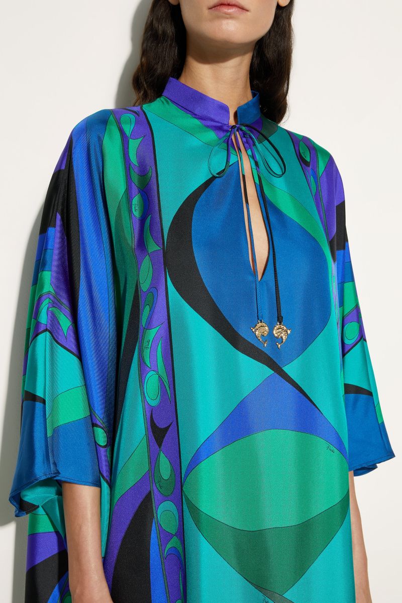 Psychedelic Swirling Iridescent Satin Robe
