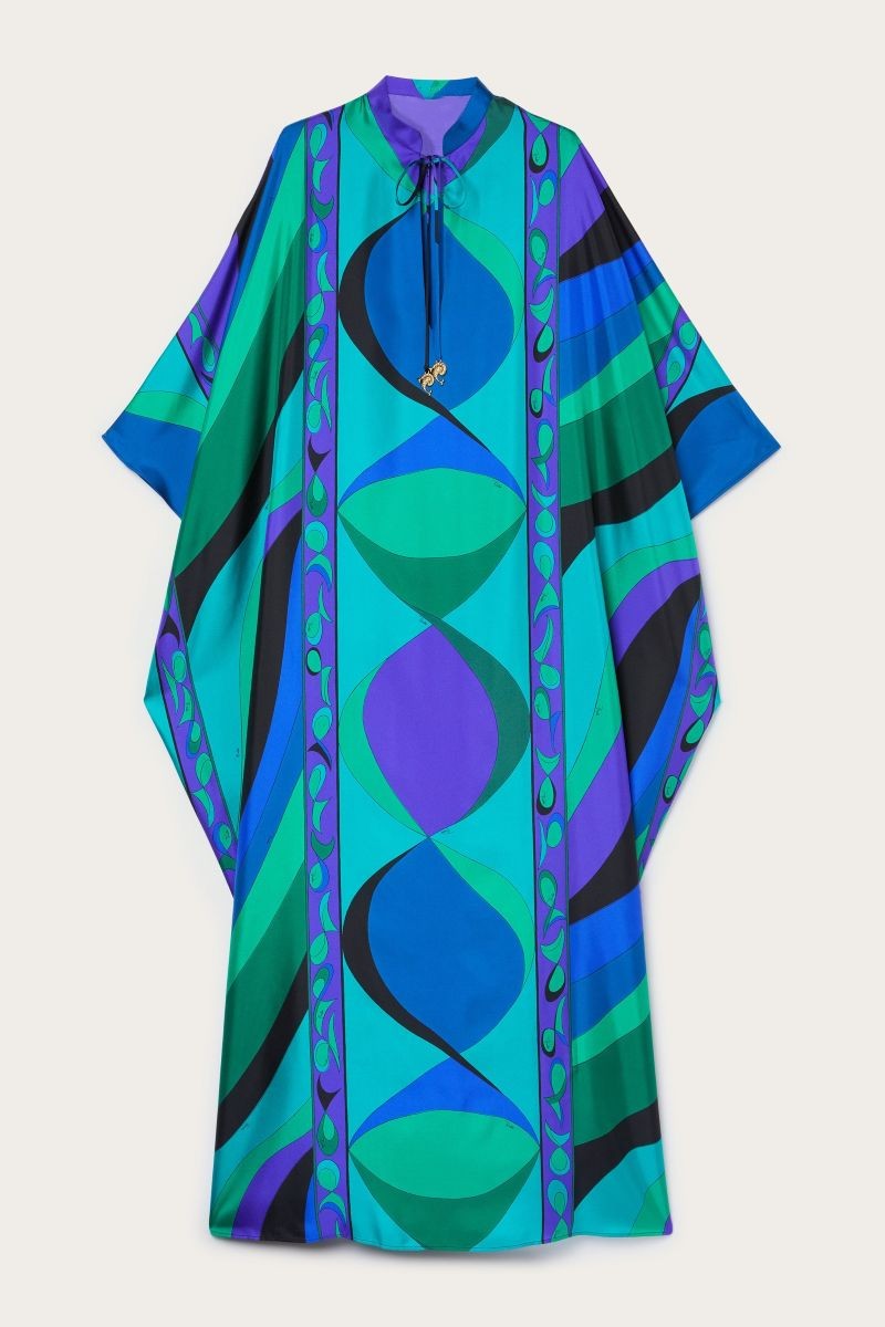 Psychedelic Swirling Iridescent Satin Robe