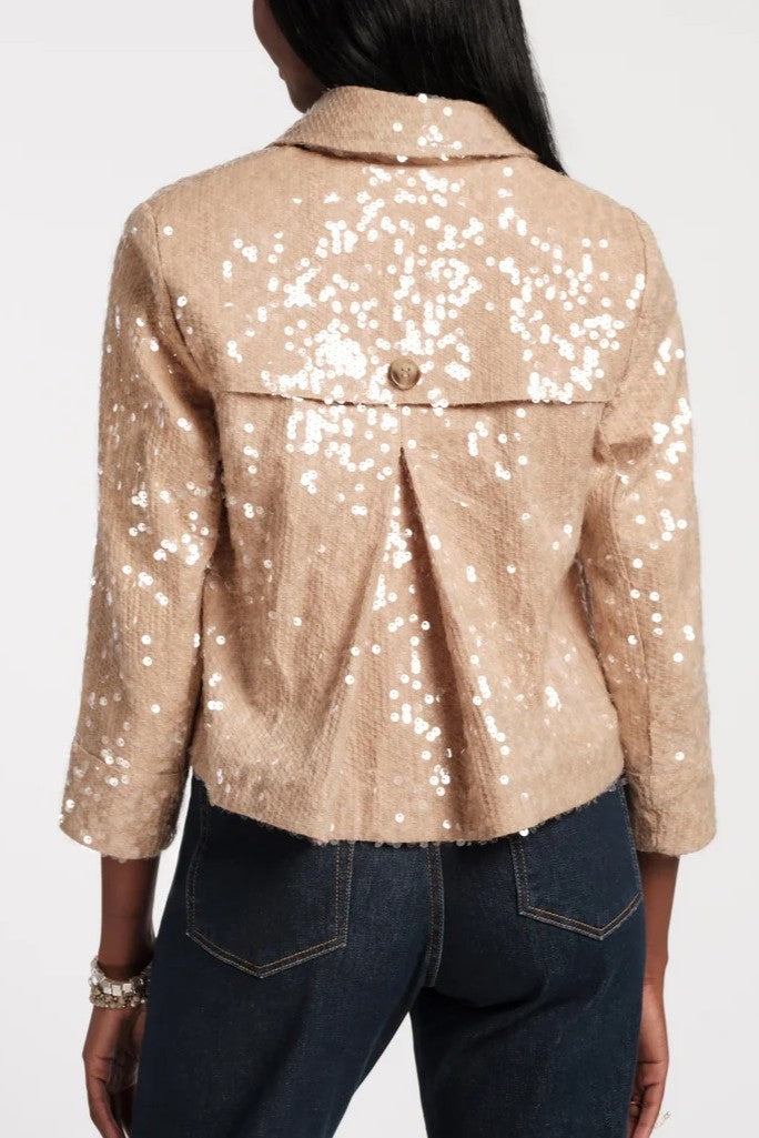 Fashion Double-breasted Sequin Jacket
