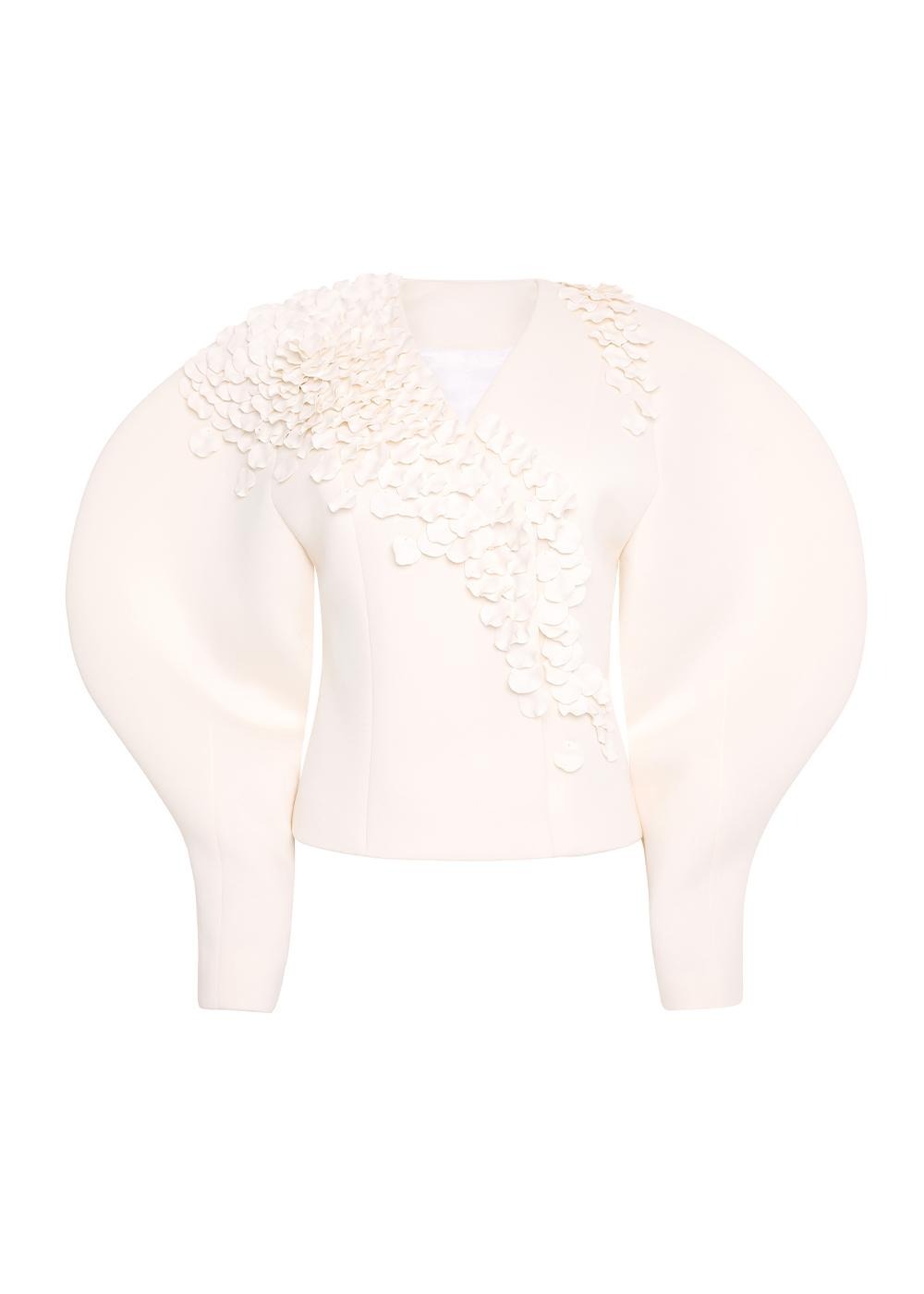 Petal Embellished Jacket & Skirts & Bag 3PC Set