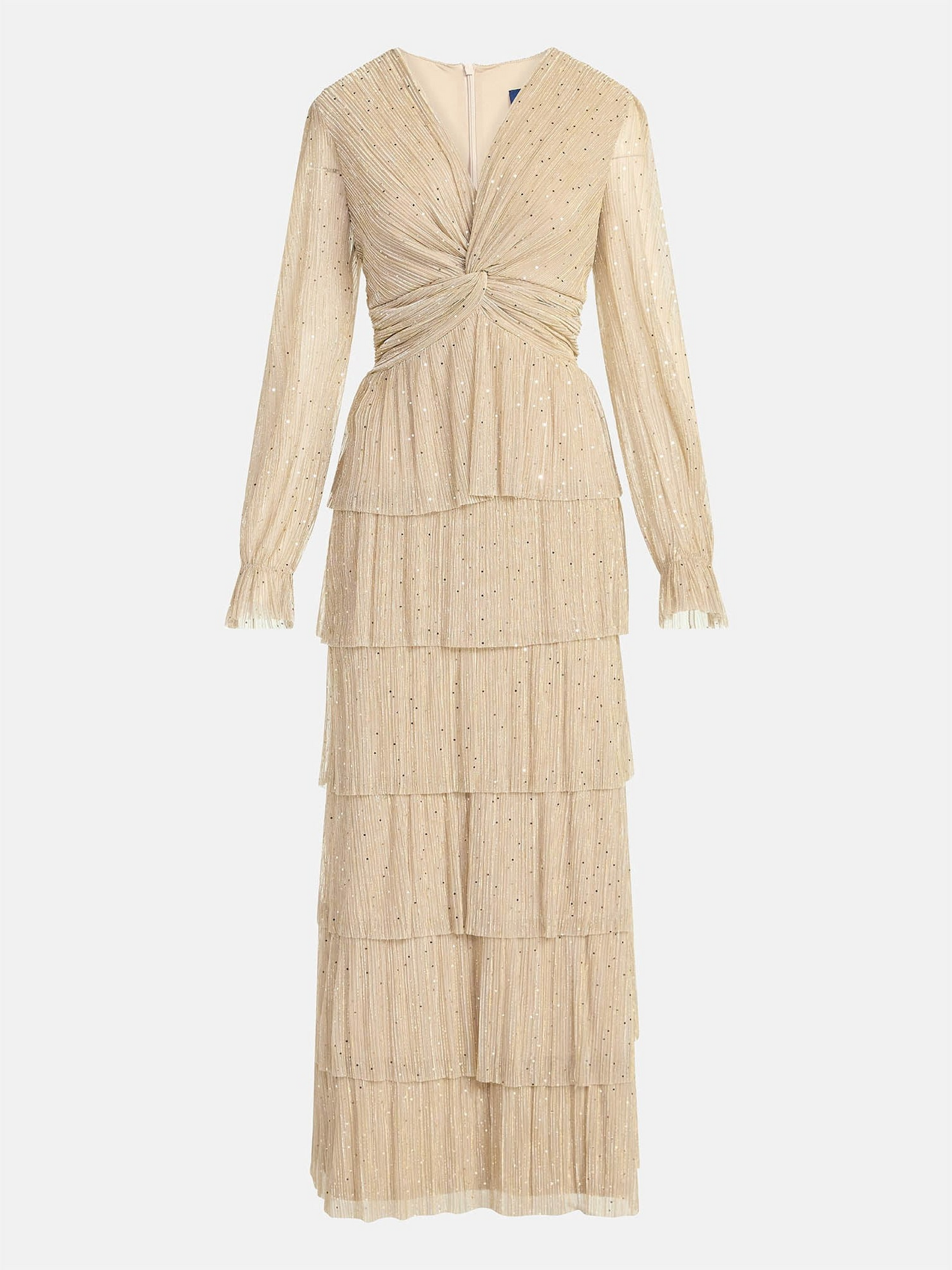 Scoop  Plus Glitter Ruffle Maxi Dress