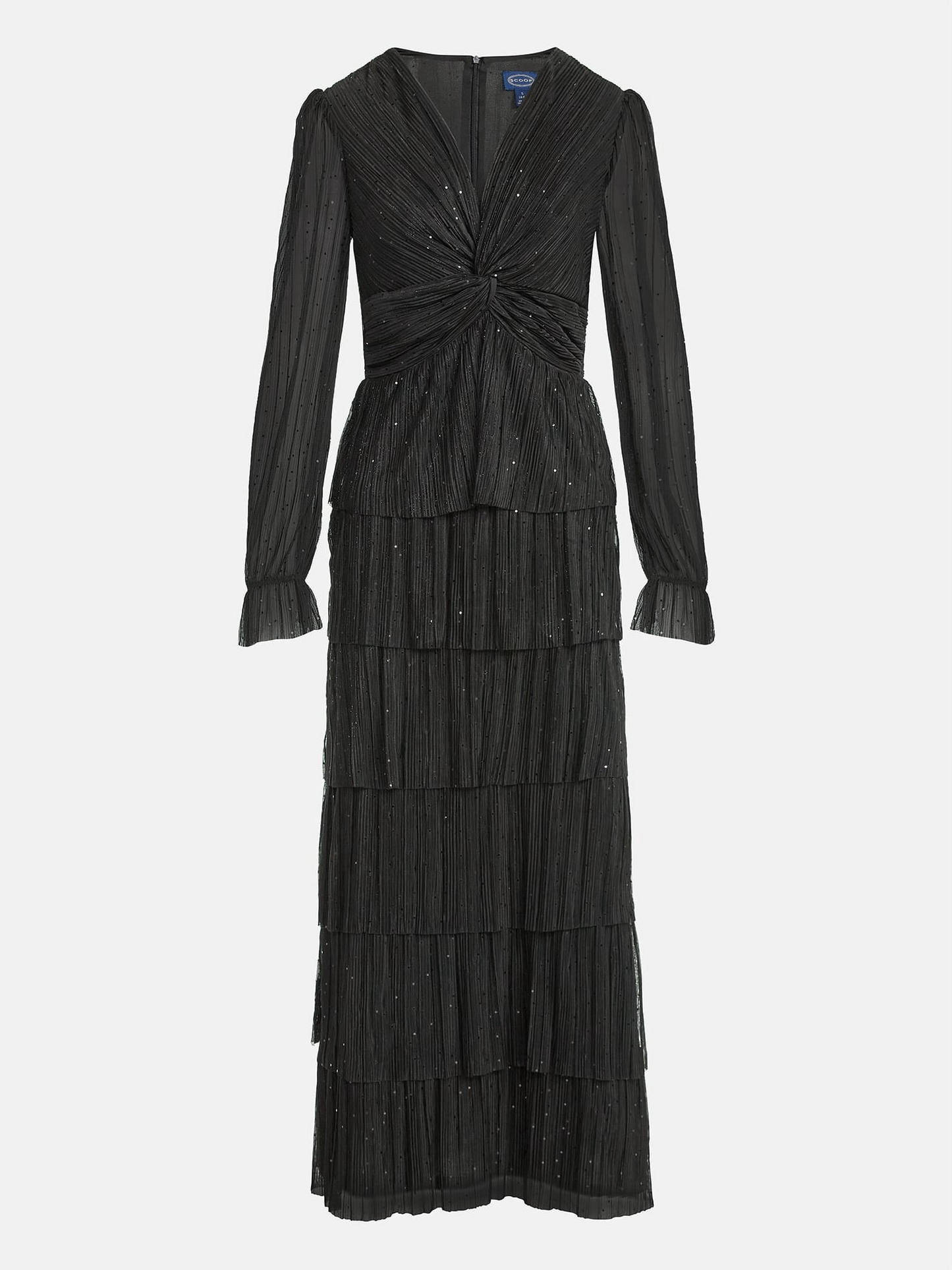 Scoop  Plus Glitter Ruffle Maxi Dress