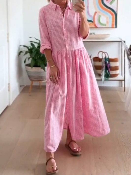 Comfy Oversize Check Dress