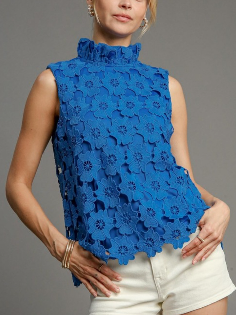 Floral Lace Sleeveless Top