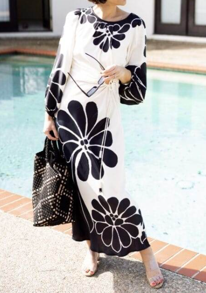 Spring Printed Vacation Maxi Dress