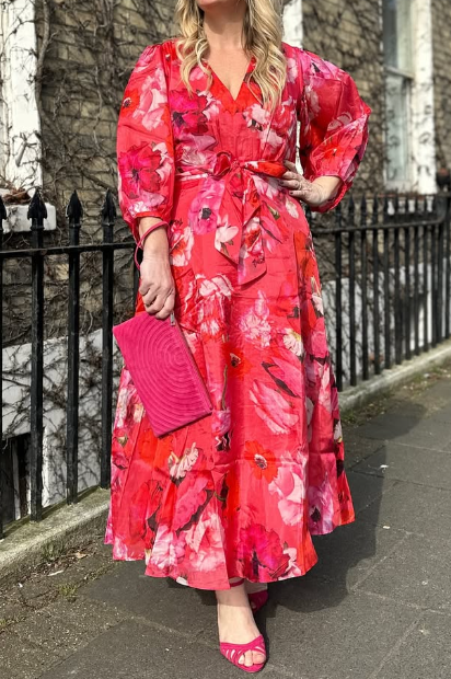 Elegant Cropped Sleeves Statement Dress