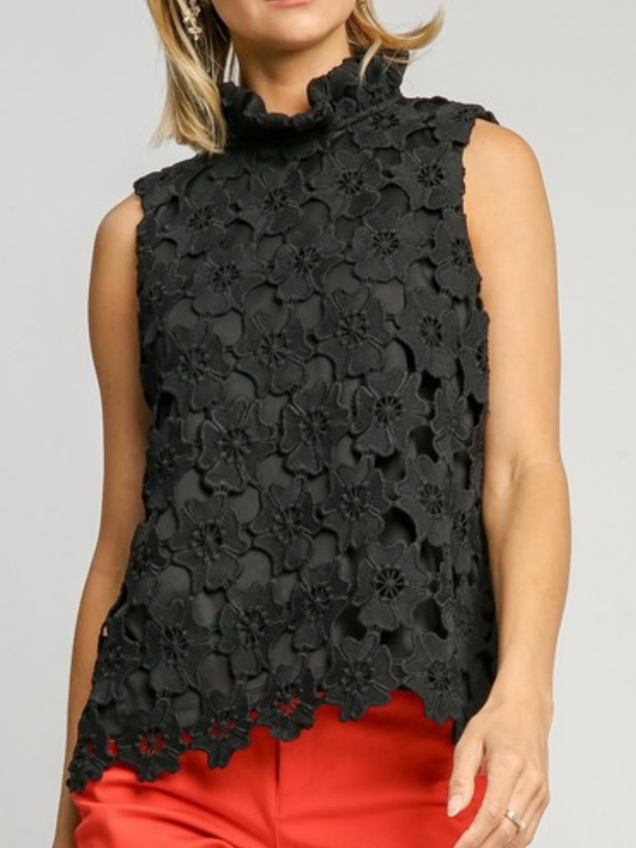 Floral Lace Sleeveless Top